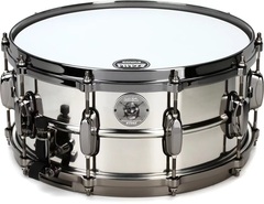 Tama Charlie Benante Signature Snare Drum - 6.5 x 14 inch - Steel with Black Nickel Hardware