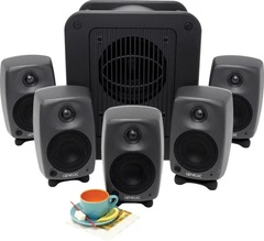 Genelec 8020.LSE Espresso 4 inch Powered 5.1 Monitor System with Subwoofer