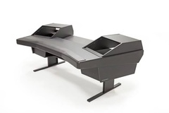 Argosy Dual15 Studio Workstation Desk with 803 Racks - Black Trim