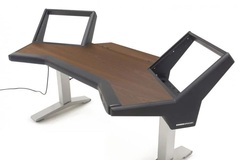 Argosy HALO.E2 Base Sit-Stand Desk - Mahogany Finish