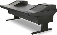 Argosy 90V2R Desk with 2 13-space Racks - Black Trim
