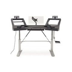 Argosy HALO.KE2 Ultimate Sit-Stand Desk Mahogany Finish