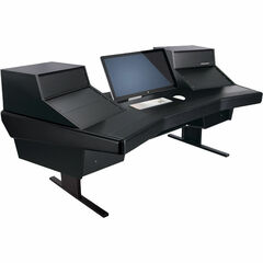 Argosy Dual15 Studio Workstation Desk with 847 Racks - Black Trim