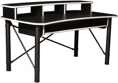 RAB Audio ProRak 61 Music Production Desk - Black with Almond Trim