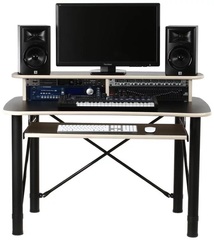RAB Audio ProRak 48 Music Production Desk - Black with Almond Trim