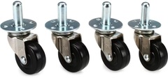 Ernie Ball 6102 Amp Caster (x4) Deluxe Pop-In Socket Set