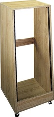 Middle Atlantic Products OSR24 24U Sloped Studio Rack with Casters - Oak Finish