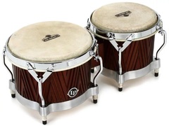 Latin Percussion Matador Wood Bongos - Red Carved Mango - Sweetwater Exclusive