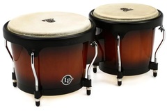 Latin Percussion Aspire Wood Bongos - Vintage Starburst with Black Hardware