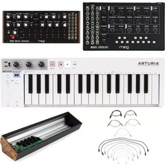 Moog Mavis and DFAM Percussion Semi-modular Analog Synthesizers with Keyboard Bundle
