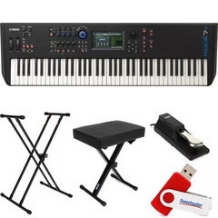 Yamaha MODX7+ 76 Semi-weighted Key Synthesizer Essentials Bundle