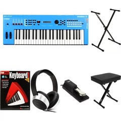 Yamaha MX49 Essential Keyboard Bundle - Blue