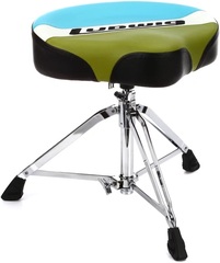 Ludwig Atlas Classic Drum Throne - Saddle, Blue/Olive