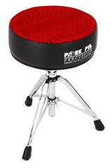 Pork Pie Percussion Round Drum Throne - Black with Red Swirl
