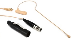 Acacia LIZ Platinum Headworn Microphone with Hardwired XLR Male Adapter - Tan