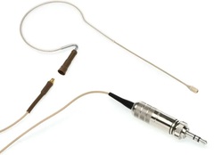 Countryman E6 Omnidirectional Earset Microphone - Standard Gain with 1mm Cable and 3.5mm Connector for Sennheiser Wireless - Light Beige