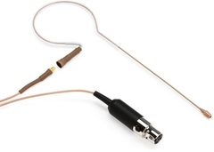 Countryman E6 Omnidirectional Earset Microphone - Standard Gain with 1mm Cable and TA4F Connector for Shure Wireless - Tan