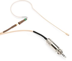 Countryman E6 Directional Earset Microphone for Speaking with 2mm Cable and 3.5mm Connector for Sennheiser Wireless - Light Beige