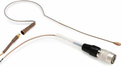 Countryman E6 Omnidirectional Earset Microphone - Standard Gain with 1mm Cable and cW-style Connector for Audio-Technica Wireless (AT) - Tan