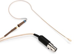 Countryman E6 Omnidirectional Earset Microphone - Low Gain with 2mm Cable and TA4F Connector for Shure Wireless - Light Beige