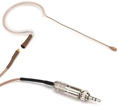 Countryman E6i Omnidirectional Earset Microphone for Speaking with 2mm Cable and SR Connector for Sennheiser Wireless - Tan