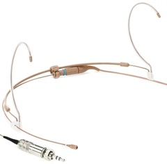 Countryman H6 Omnidirectional Headset Microphone - Low Sensitivity with 3.5mm Locking Connector for Sennheiser Wireless - Tan