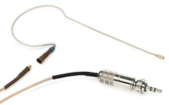 Countryman E6 Omnidirectional Earset Microphone - Low Gain with 2mm Cable and 3.5mm Connector for Sennheiser Wireless - Light Beige