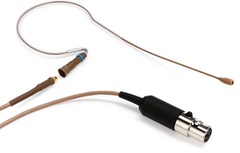 Countryman E6 Omnidirectional Earset Microphone - Low Gain with 2mm Cable and TA4F Connector for Shure Wireless - Tan