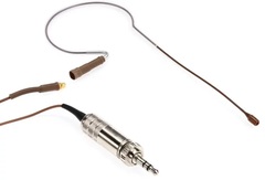 Countryman E6 Omnidirectional Earset Microphone - Standard Gain with 1mm Cable and 3.5mm Connector for Sennheiser Wireless - Cocoa