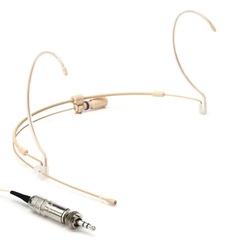 Countryman H6 Omnidirectional Headset Microphone - Very Low Sensitivity with 3.5mm Locking Connector for Sennheiser Wireless - Light Beige