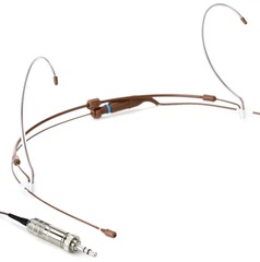Countryman H6 Omnidirectional Headset Microphone - Low Sensitivity with 3.5mm Locking Connector for Sennheiser Wireless - Cocoa
