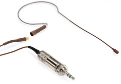 Countryman E6 Directional Earset Microphone for Speaking with 2mm Cable and 3.5mm Connector for Sennheiser Wireless - Cocoa