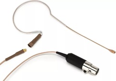 Countryman E6 Omnidirectional Earset Microphone - Standard Gain with 1mm Cable and TA3F Connector for AKG Wireless - Tan