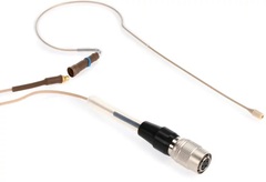 Countryman E6 Omnidirectional Earset Microphone - Low Gain with 1mm Cable and cW-style Connector for Audio-Technica Wireless (AN) - Light Beige
