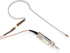 Countryman E6 Omnidirectional Earset Microphone - Standard Gain with 1mm Cable and 3.5mm Connector for Sennheiser Wireless - Tan