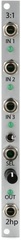 2HP 3:1 Eurorack Gate Switch Module - Silver