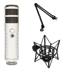 Rode Podcaster Microphone with Boom Arm and Shock Mount