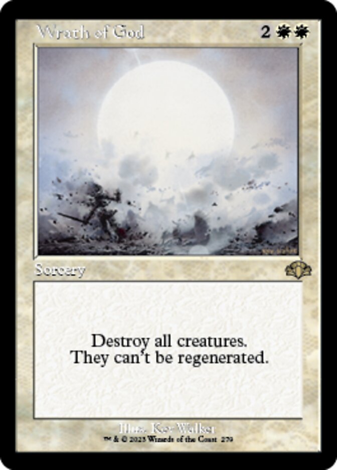 Wrath of God - Foil - Retro Frame