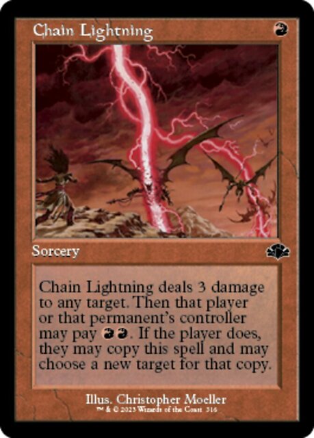 Chain Lightning - Foil - Retro Frame