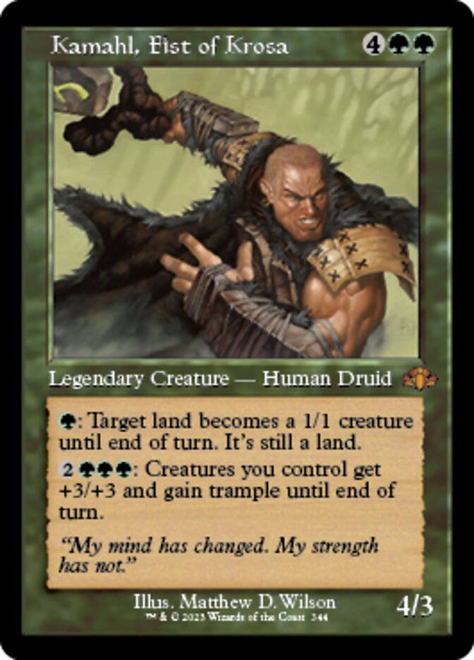 Kamahl, Fist of Krosa - Foil - Retro Frame
