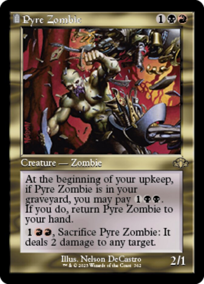 Pyre Zombie - Foil - Retro Frame