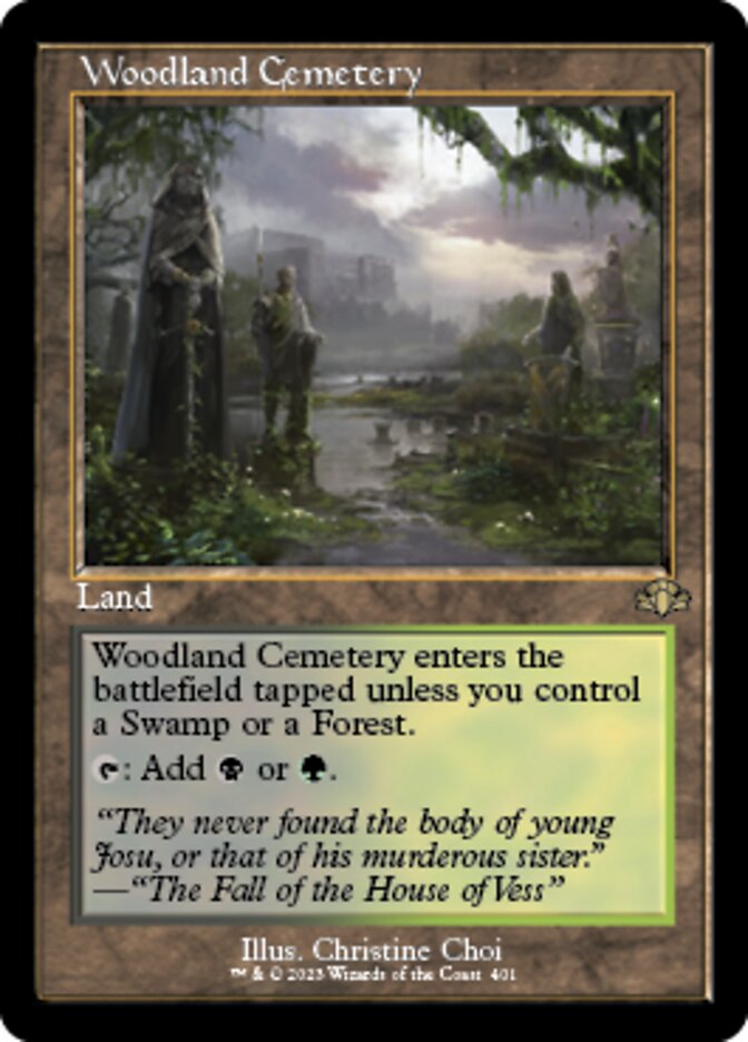 Woodland Cemetery - Foil - Retro Frame