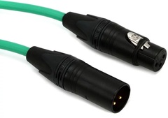 Pro Co 10' Quad XLR - XLR Cable - Green