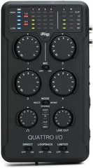 IK Multimedia iRig Pro Quattro I/O 4x2 USB-A Field Recording Interface, MIDI Interface and Mixer