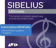 Avid 1-year Software Updates + Support RENEWAL for Sibelius | Ultimate Multiuser Site License (per seat - 5-seat min.)