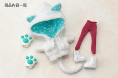 Cu-poche Extra - Animal Hoodie Set (White Cat)