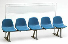 1/12 Scale Railway Accessory Series EK-07 Railway Station Bench (Blue Type)