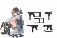 LittleArmory [LA058] Compact SMG Set 1/12 Plastic Model