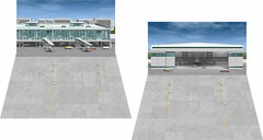 Diorama Sheet M A001 Airport Hanger Set A