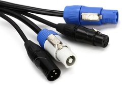 Accu-Cable AC3PPCON6 Combination 3-pin DMX & Locking Power Link Cable - 6 foot